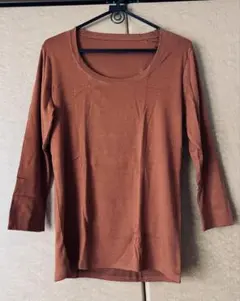 ブラウン 長袖 Tシャツ XL