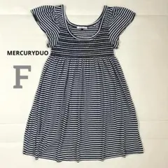 MERCURYDUO ボーダー チュニック ネイビー×ホワイト Fのサムネイル