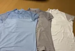 トップス レース 3点セット レディース 水色 グレー　ホワイト
