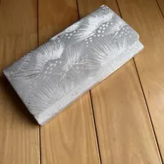 シルバー 花柄 和装用バッグ