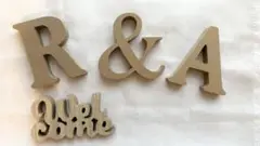 木製の装飾文字セット R&A & Welcome