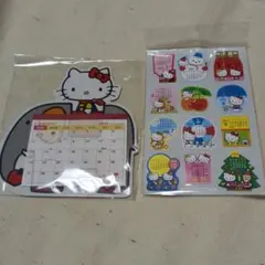 キティちゃんの2002年　カレンダーとシールカレンダー　★未開封