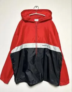adidas フード付きナイロンジャケット XL