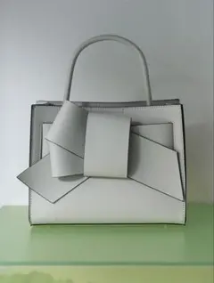 バイカラーリボンミドルバッグ