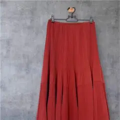 ユニクロ レディース シフォンティアードスカート/丈短め ブラウン Ｍサイズ