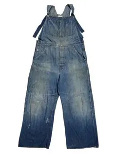RRL ダブルアールエル オーバーオール パッチワーク インディゴ S