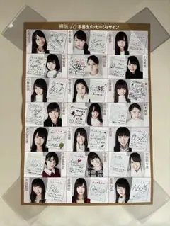 欅坂46 手書きメッセージ＆サイン　特大ポスター　抽プレ 当選通知書 元箱　櫻坂