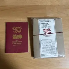トラベラーズノート パスポートサイズ LOVE AND TRIP レッド