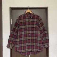 00s FIELD&STREAM ネルシャツ ヘビネル チェック バーガンディー