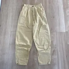 イエロー ストレートカジュアルパンツ M