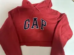 リメイク古着　GAP レッド フード付きパーカー M