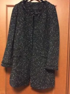 ユニクロ  ツィード ノーカラーコート