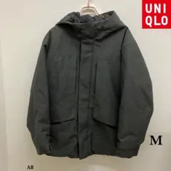 UNIQLO『ユニクロ』ダウンジャケット フード付(取外不可）【M】グレー
