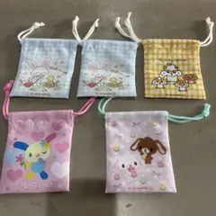 サンリオ キャラクター 巾着袋 5点セットのサムネイル