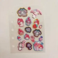 マイメロディ シールおすそわけ 樹脂 ずかん ぷっくり うるちゅる キャンディ