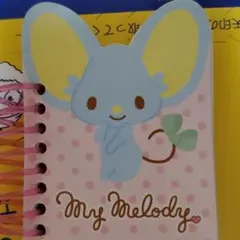 My Melody 小型メモ帳 ドット柄