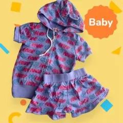 ANAP ベビー用フード付きセットアップ