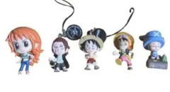 ワンピース フィギュア ストラップ 5点セット ルフィ シャンクス 他