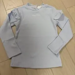 mezzo piano 肩フリル テレコ長袖Tシャツ 120