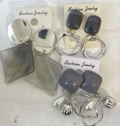 3点セット　610 ハンドメイド　樹脂　金属　ピアス　イヤリング　まとめ売り