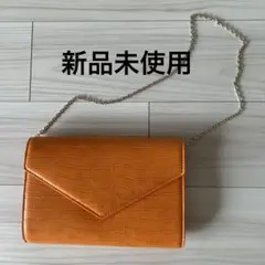 ZARA クラッチバッグ　パーティバック　オレンジ