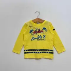 ✨美品✨ミキハウス ダブルビー　長袖Tシャツ　ロンT　ビーチデザイン　100cm