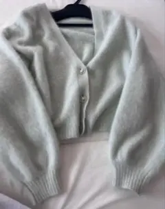 美品　rosymonster コンコンカーディガン　アイスミント