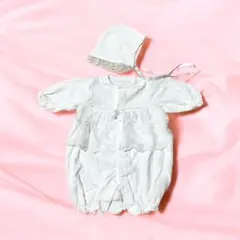 ホワイトセレモニースーツ 帽子付き 50-60