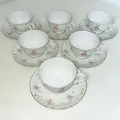 花柄ティーカップ・ソーサー6個セット