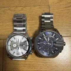 DIESEL 時計 2点セット シルバー ブラック