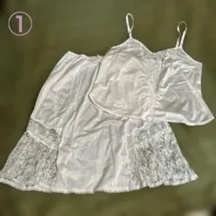 ① キャミソール ＆ ペチコート　85 L-55　ピンク系