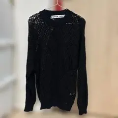 CITEN 未使用　ブラック　メッシュニット 長袖 サマーニットのサムネイル