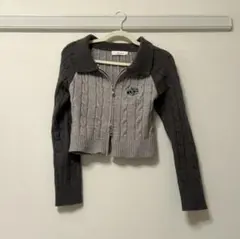 ハーフジップ 長袖 セーター