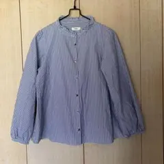 parkes くるみボタン　ストライプシャツのサムネイル