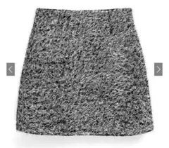 【未使用品】grl インパン裏地付きラメシャギーミニスカート[at2208]