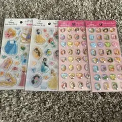 【4点セット】ディズニープリンセス　ストーンシール　エポキシラメシール