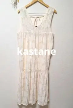 kastane カスタネ シアー ジャガード レース ノースリーブ ワンピース