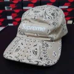 美USED Supreme シュープリーム ペイズリー キャップ バンダナ柄