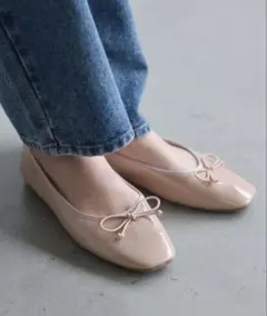 スクエアトゥフラットバレエシューズ [完売品]