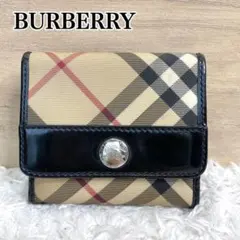 BURBERRY 二つ折り財布 メガチェック ノバチェック エナメル　PVCのサムネイル