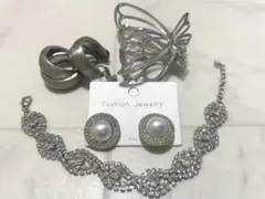【豪華4点セット】上品・高級感アクセサリーまとめ売り｜パーティー・結婚式にも