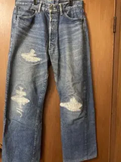 けんう希少34 tenderloin T-RIDERS E TENDERLOIN(テンダーロイン) T-RIDERS E DAMAGE DENIM PANTS T