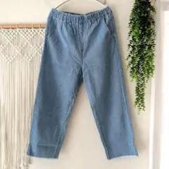 ★美品★sm2★ライトブルーデニムワイドパンツ★ウエストゴム★楽ちん★sizeF