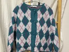 ZARA ニットカーディガン アーガイル