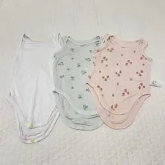 UNIQLO ベビー肌着　メッシュ　タンクトップ　ロンパース　3枚セット　80