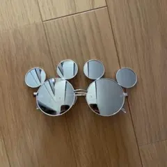ミッキー型ミラーシルバーサングラス