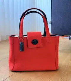 COACH ウールフェルト トートバック レッド