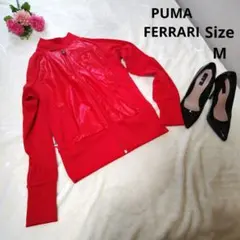 【オシャレ☆PUMA　FERRARI タグ付き】赤　ナイロンジャケット　サイズM