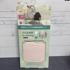 【未開封】M 犬印×ninaruコラボ お腹支えベルト付 腹巻妊婦帯