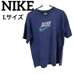Nike ネイビー Tシャツ 半袖　ダメージ加工　Lサイズ
